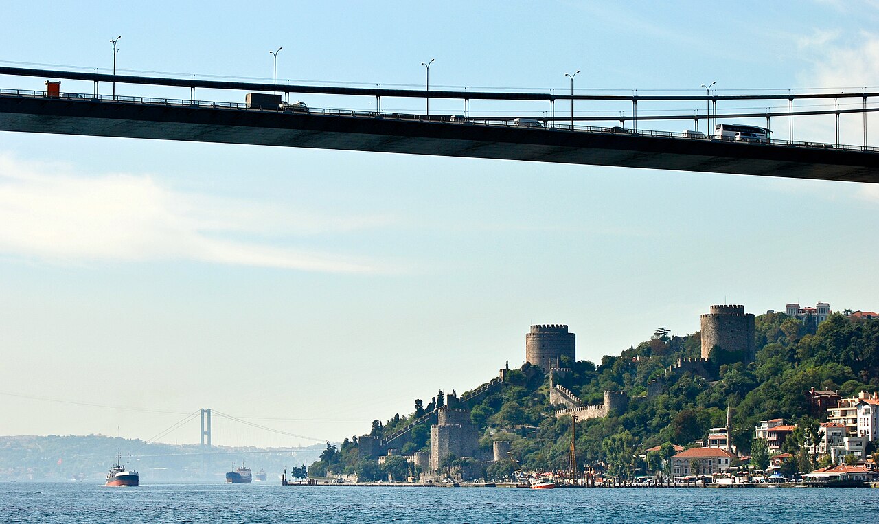 Istanbul skyline over the Bosphorus at dusk